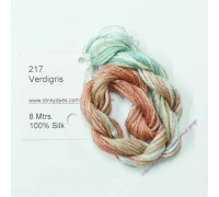 Шёлковое мулине Dinky-Dyes S-217 Verdigris
